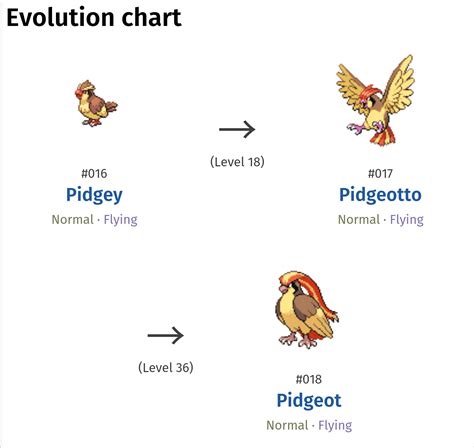 what level does pidgey evolve.